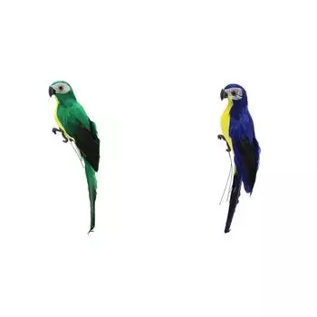 Искусственная имитация пены птица попугай перо садовая птица реквизит декор (зеленый)