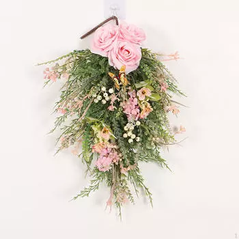 Искусственная каплевидная гирлянда для двери, венок, подвесная гирлянда для свадебной вечеринки, фон, весна