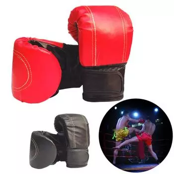 Искусственная кожа MMA Boxing Muay Thai Sandbag Fight Combat Training Fist Gloves красный