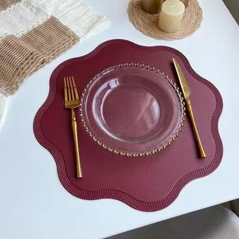 Искусственная кожа салфетки термоизоляционные салфетки термостойкие коврики для стола легко синий