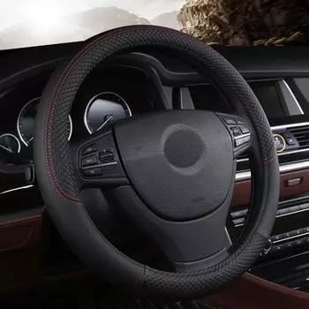 Искусственная кожа трехмерный тисненый автомобиль без внутреннего чехла рулевого колеса автозапчасти для рулевого колеса 37-38 см