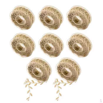 Искусственная лента 16 ярдов для изготовления венков, свадебных украшений, 8 катушек