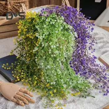 Искусственная лоза без полива, поддельное висячее растение, яркий цвет, имитация ветки ивы, сделай сам, свадебный настенный художественный декор