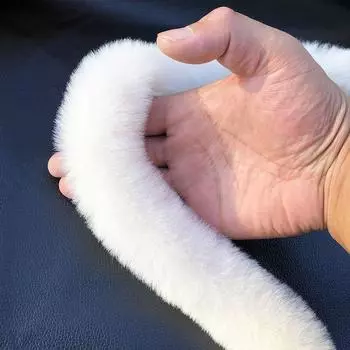 Искусственная меховая лента ручной работы из меха кролика своими руками материал для шитья искусственного меха 3cm чёрный