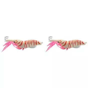 Искусственная мягкая приманка для креветок с крючком, имитирующая древесину, креветки-осьминоги (розовый)