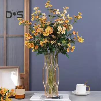 Искусственная мультифлора роза, реалистичный красочный искусственный цветок, свадебный домашний офисный стол, центральная часть, искусственная цветочная ветка, цветочная композиция, украшение белый