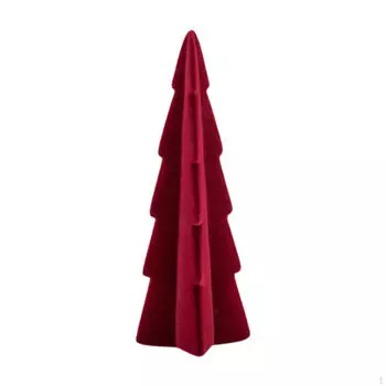 Искусственная новогодняя елка для стола, флокированная, подарок на день рождения, камин, прикроватная тумбочка красный