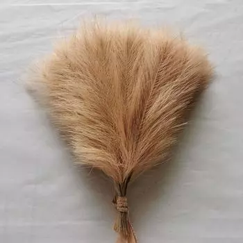 Искусственная пампасная трава бежевая 10 шт. маленькая искусственная помпасная трава декор для вазы искусственные пушистые пампасные цветы для дома свадебный бохо декор