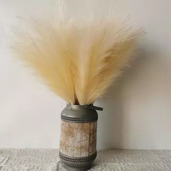Искусственная пампасная трава, устойчивая к выцветанию, не требует полива, очаровательный хороший свадебный букет, товары для дома 2