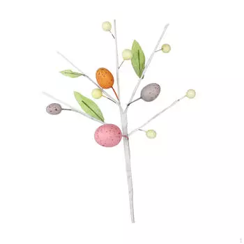 Искусственная пасхальная ветка дерева Яйцо Цветы Палочки Цветочные композиции Украшения для спальни Pink Gray Orange Egg