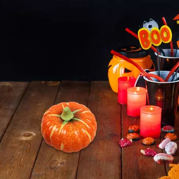 Искусственная пенопластовая тыква DIY поделки Хэллоуин украшение Осенний урожай Декоративная для фестиваля жёлтый