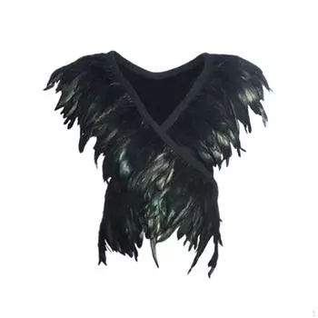 Искусственная перьевая шаль-повязка на плечи, легкая накидка для костюмированной вечеринки