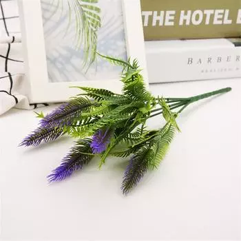 Искусственная пластиковая зеленая трава растения цветы офис дом сад украшения жёлтый