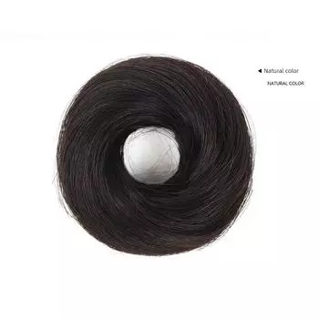 Искусственная Повязка для волос Головной Цветок Украшение Прическа Пучок Аксессуары для волос Мешок для волос Резинка для головы Головная Веревка Пушистая Прямые продажи с фабрики Straight hair ring [natural color]]