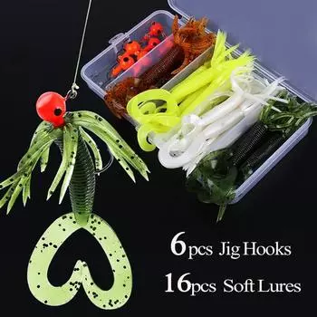 Искусственная приманка для ловли кальмаров, мягкие джиг-крючки для морской и пресной воды, мягкие крючки для джиг-наживки Bait Hooks