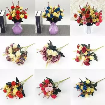 Искусственная Роза Искусственный Цветок Домашний Офис Вечеринка 6 Цветов