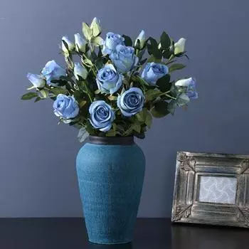 Искусственная роза многоцелевого использования яркий цветной искусственный шелк цветок имитация цветка украшение для подарков