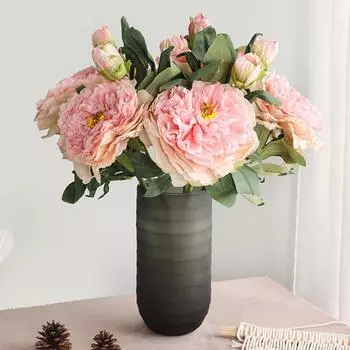 Искусственная роза пион цветок Real Touch роза ветка невеста свадьба украшение дома реалистичная мягкая текстура шелковая роза искусственные цветы