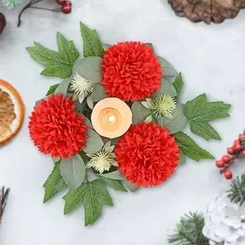 Искусственная Роза Подсвечник Венок Гирлянда Свадебные Шаровые Украшения Орнамент Праздничные Атрибуты