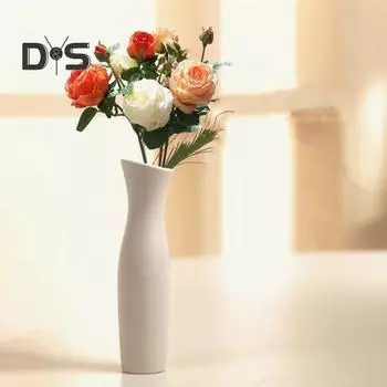 Искусственная роза со стеблем, зеленые листья, реалистичный искусственный цветок, украшение для свадебной вечеринки, домашнего офиса, стола, искусственная цветочная ветка, украшение белый