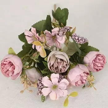 Искусственная роза Yousheng 5 вилок со стеблем, не требующая полива, не увядающая, реалистичный свадебный декор, искусственная цветочная ветка, товары для дома оранжевый