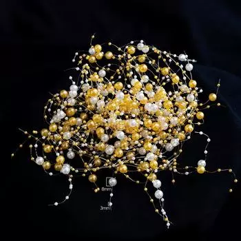 Искусственная Рождественская Елка Бусы Цепь Блестящая Ветка Гирлянда Нить Украшения для Вечеринки золотой