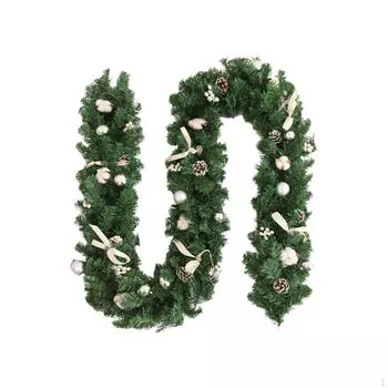 Искусственная рождественская гирлянда зеленая декоративная рождественская зелень для дома снаружи Style A