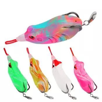 Искусственная рыболовная приманка с двойным крючком, красочная, водонепроницаемая, высокая прочность, износостойкая, длинная красный