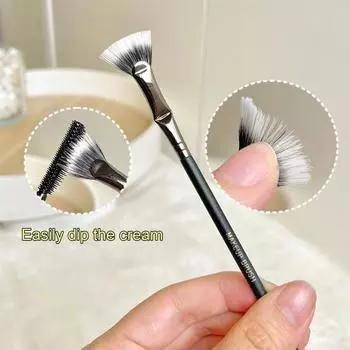 Искусственная щеточка для ресниц из волокна, не осыпается, практичная, складная, веерообразная, для макияжа бровей
