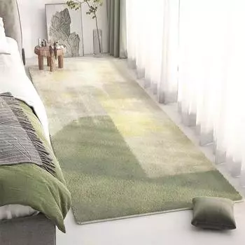 Искусственная шерсть Коврик для спальни Коврики у кровати Мягкие коврики Нескользящие коврики для спальни Пушистые большие ковры Мохнатый детский напольный ковер 60x160cm