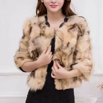 Искусственная шуба из лисьего меха женская короткая зимняя новая меховая интегрированная шуба отработанная верхняя женская one size fits all серый
