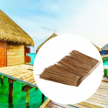 Искусственная соломенная крыша рулонные аксессуары экологически чистые для сада патио декор универсальный реалистичный темно-коричневого