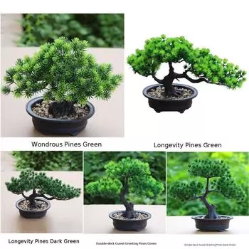 Искусственная сосна бонсай моделирование зеленое растение украшение для домашнего офиса