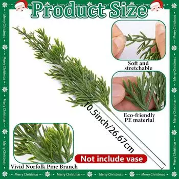 Искусственная сосна, кипарис, комбинация красных ягод и зеленых растений, рождественское украшение из сосновых иголок для домашнего обеденного стола