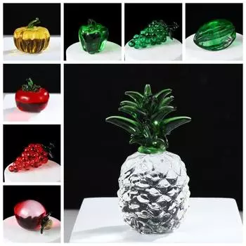 Искусственная статуэтка из клубники и ананаса, имитация фруктов, хрустальные поделки, украшения для вечеринки Pumpkin
