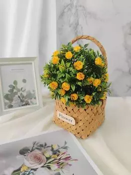 Искусственная трава колышки газонная трава зеленое растение шар трава искусственный уличный декор в виде колокольчика ветра настенный декор чаша искусственные подвесные корзины с цветами красный