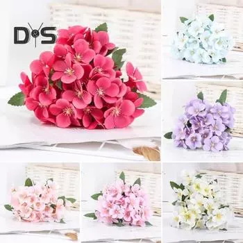 Искусственная ветка цветка бегонии со стеблем 5 вилок 35 головок для дома, свадьбы, искусственного цветка яблони, цветочная композиция, украшение в помещении и на открытом воздухе, фото вино красного