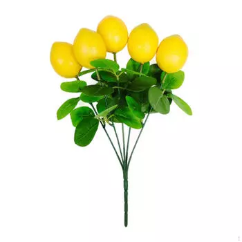Искусственная ветка лимона украшение элегантное искусственное растение стебель искусственной зелени для обеденного стола Style B