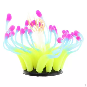 Искусственная вода растений кремния аквариума для оформления, желтого цвета