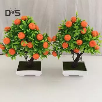 Искусственное апельсиновое дерево бонсай, растение, пейзаж, вечеринка, домашний садовый декор