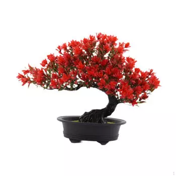 Искусственное дерево бонсай, искусство, растения, декор, реализм, коллекция, реалистичный орнамент, добро пожаловать красный