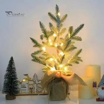 Искусственное дерево бонсай с подсветкой, питание от USB, настольное дерево в горшке, реалистичная зелень, искусственное зеленое растение для офиса, домашнего декора D