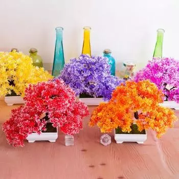 Искусственное дерево, бонсай, сад, сделай сам, праздничная вечеринка, домашний декор для рабочего стола отеля синий