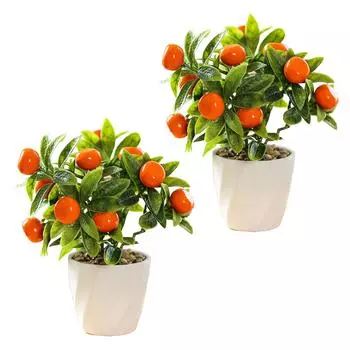Искусственное фруктовое дерево в горшке, небольшой горшок, имитация посадочного горшка, украшение, украшение