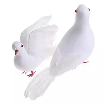Искусственное моделирование голубя мира, пенопластовое перо, птицы, свадебные поделки, орнамент