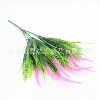 Искусственное растение 7 голов Девятихвостая трава Весенняя трава Гончая хвост Искусственный цветок розовый