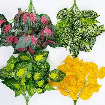 Искусственное растение, анти-выцветание, 7 вилок, сделай сам, полезный фон, имитация стены, газона, реквизит для фотосъемки A