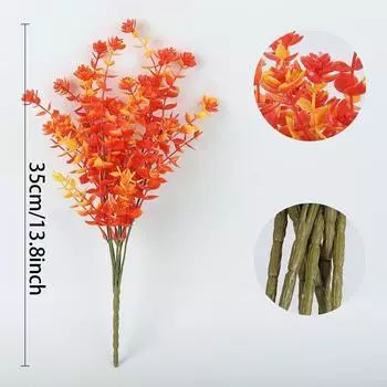 Искусственное растение эвкалипт, осенний цвет эвкалипт камелия, уличный праздничный декор осенний цвет искусственный цветок домашняя цветочная композиция long 35CM