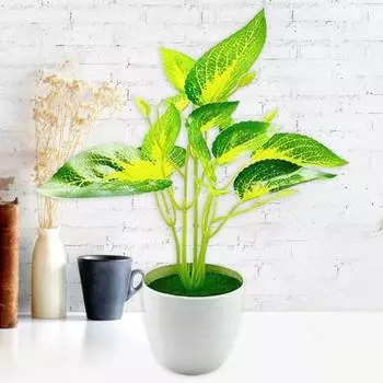 Искусственное растение, компактное, вечное, без увядания, небольшой визуальный искусственный горшок для дома 1