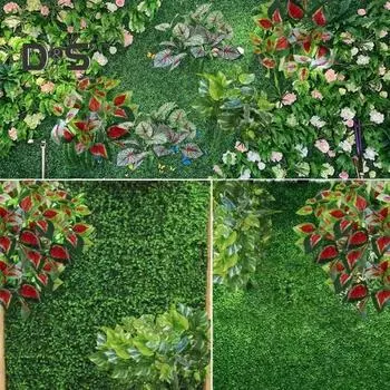 Искусственное растение, яркое, реалистичное, искусственный лист, изысканное мастерство, имитация зеленого растения для украшения дома